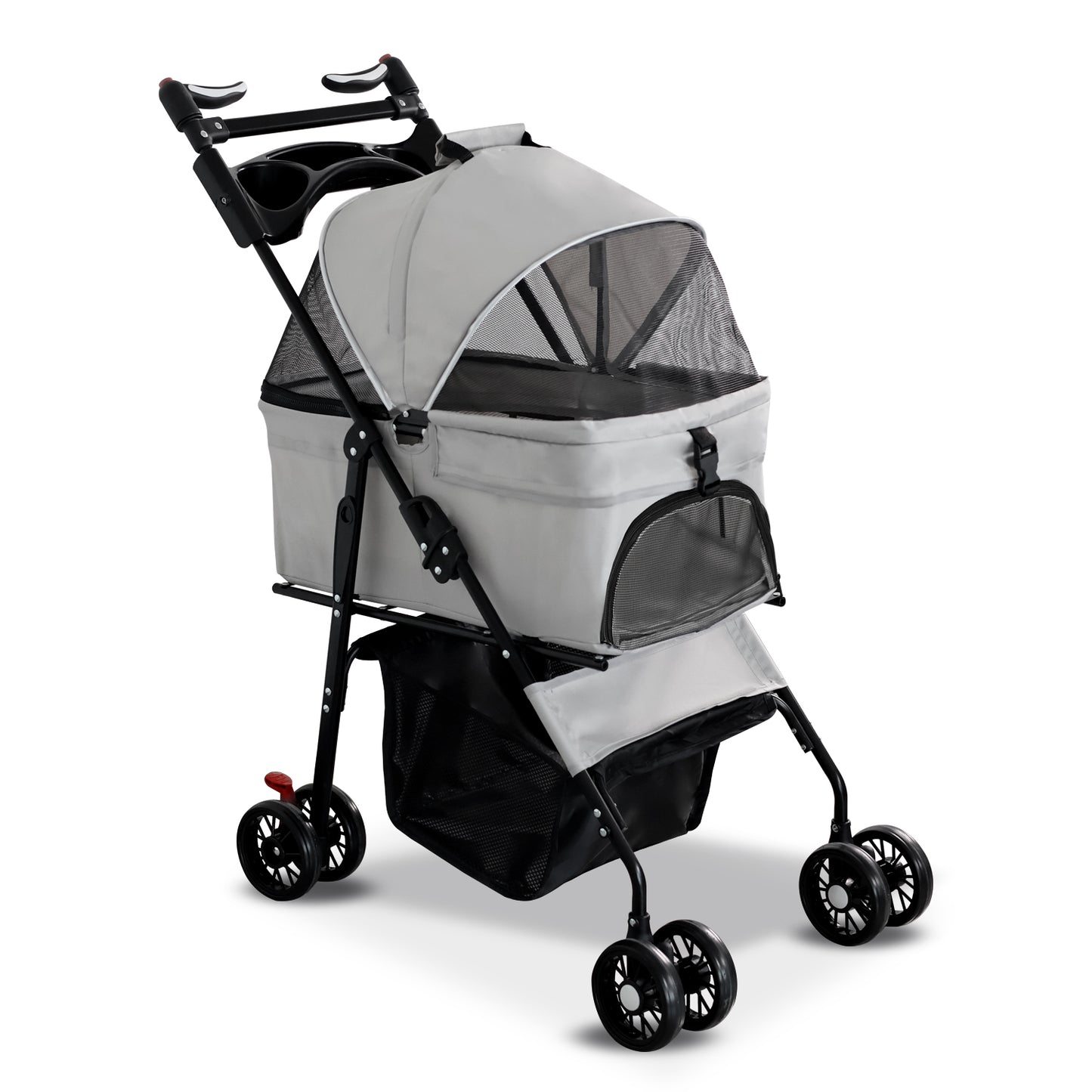 Foldable 2-in-1 Pet Stroller & Detachable Carrier - 15 kg Capacity