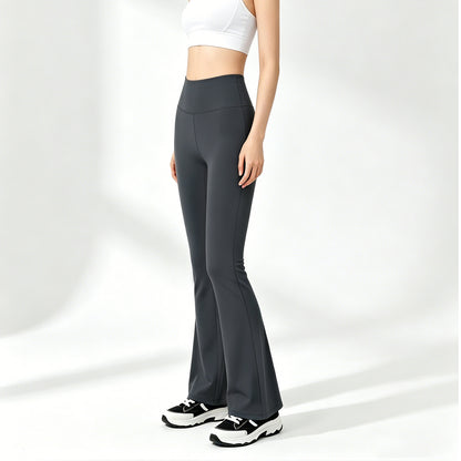 Women's High-Waist Flared Yoga Pants - Black