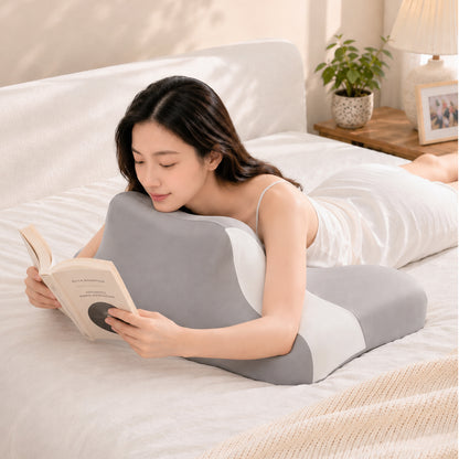 Blue Ergonomic Cervical Support Memory Foam Pillow - 60 × 40 cm