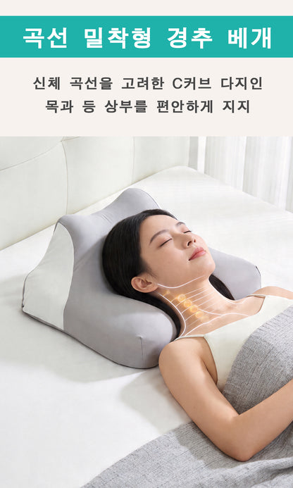 Blue Ergonomic Cervical Support Memory Foam Pillow - 60 × 40 cm