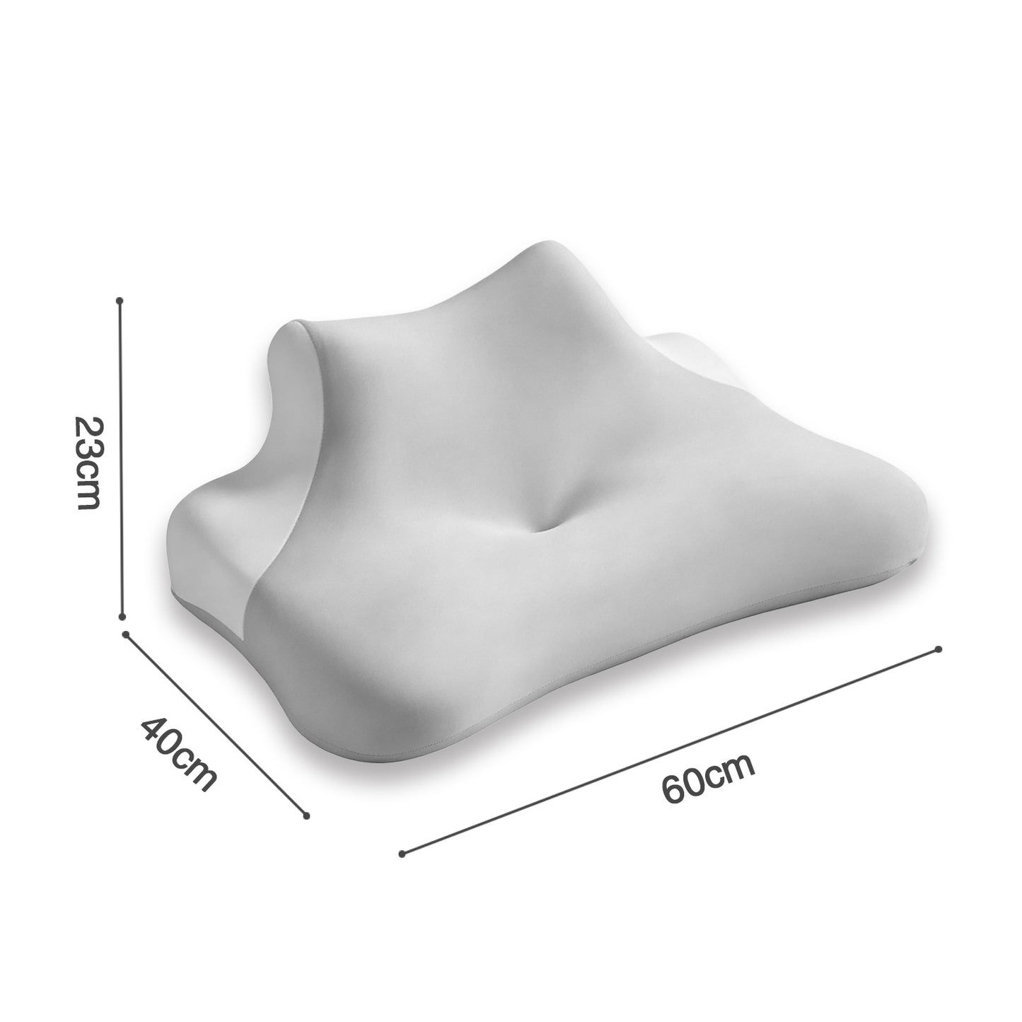 Blue Ergonomic Cervical Support Memory Foam Pillow - 60 × 40 cm