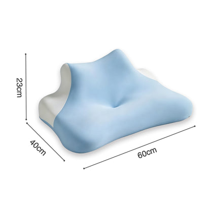 Blue Ergonomic Cervical Support Memory Foam Pillow - 60 × 40 cm