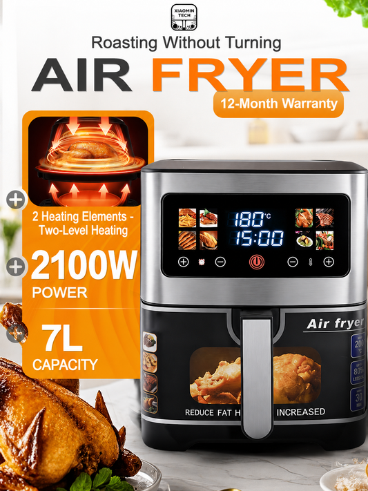 7L 2100W Air Fryer with 8 Automatic Programs