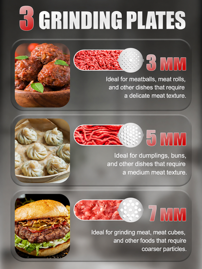 2-in-1 600W Meat Grinder with Slicer Attachments