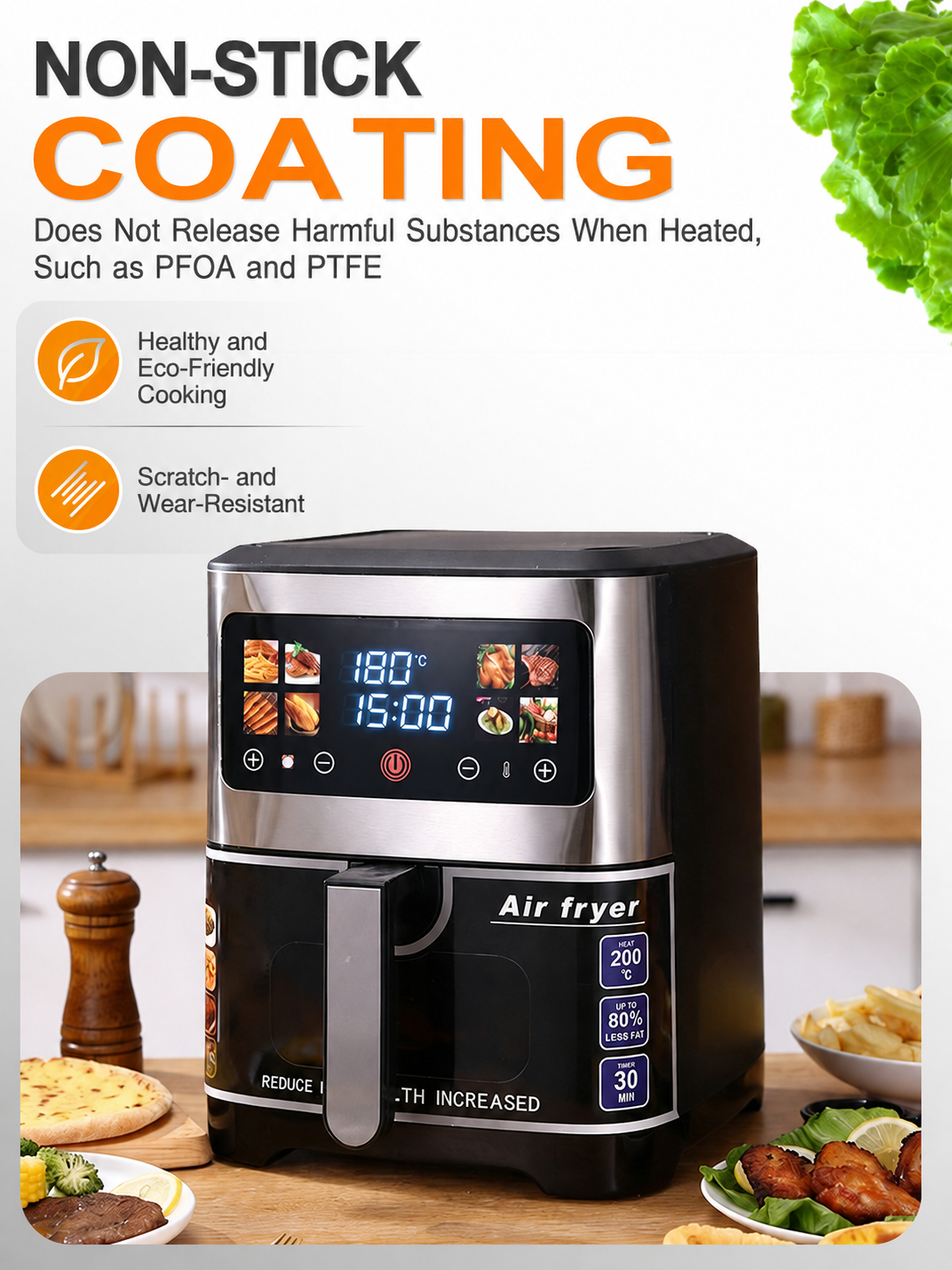 7L 2100W Air Fryer with 8 Automatic Programs