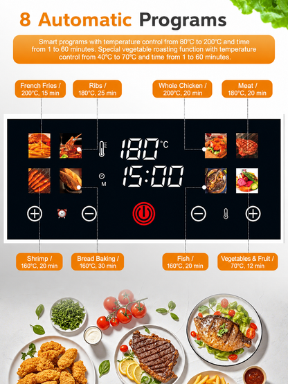7L 2100W Air Fryer with 8 Automatic Programs