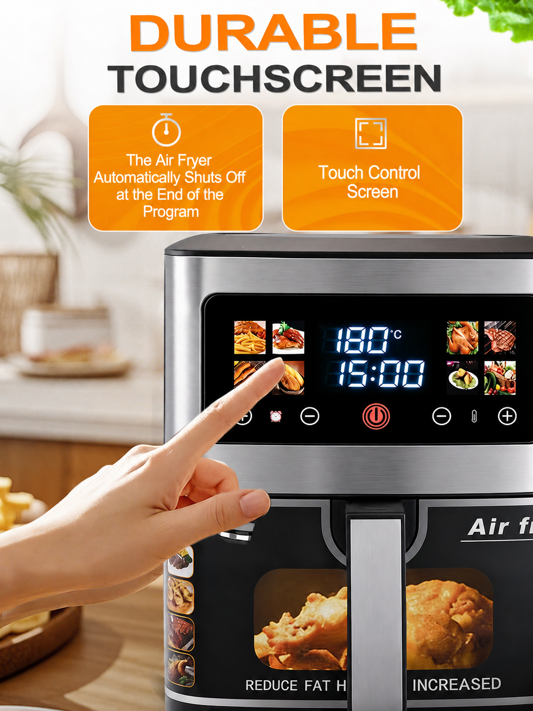 7L 2100W Air Fryer with 8 Automatic Programs