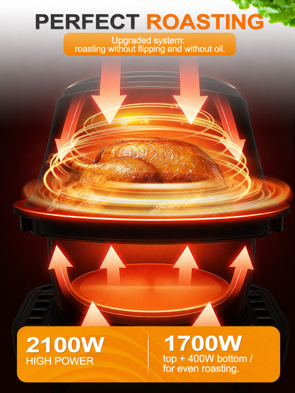 10L 2100W Air Fryer with Touch Screen and 8 Programs
