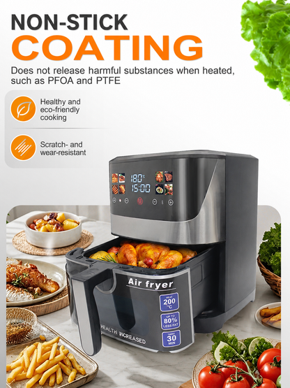 10L 2100W Air Fryer with Touch Screen and 8 Programs