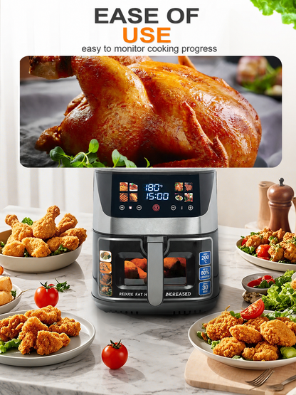 10L 2100W Air Fryer with Touch Screen and 8 Programs