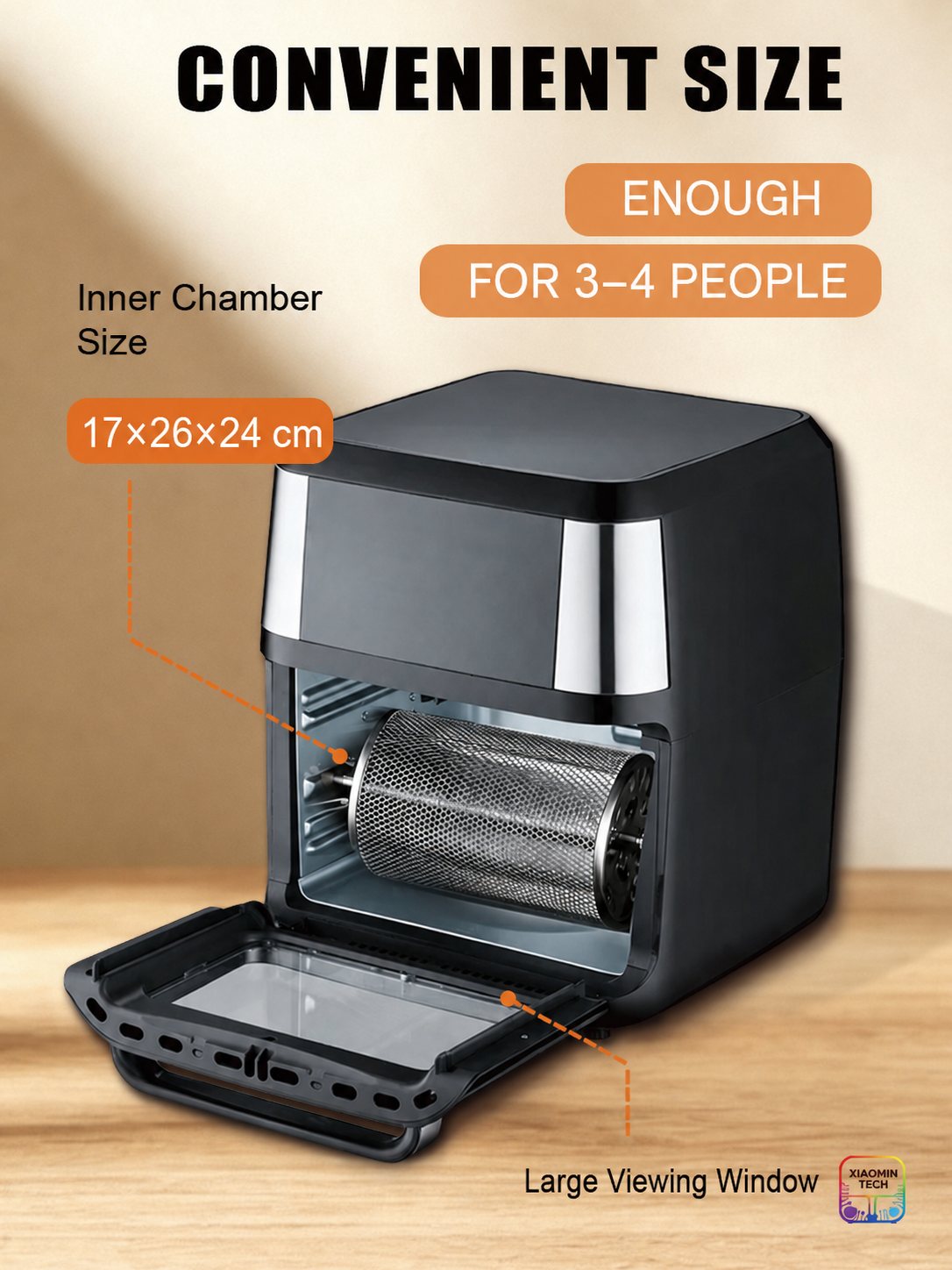 10L Electric Air Fryer Oven, 2100W Digital Touch Screen Air Fryer with Large Viewing Window